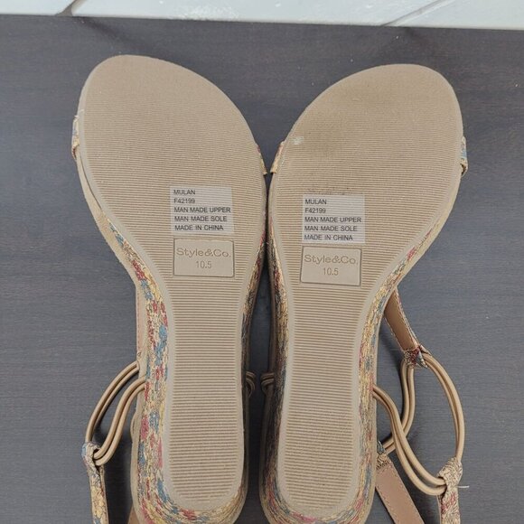 NEW Style & Co. Mulan Women 10.5 Cork Wedge Sandals 4CT - Picture 8 of 9
